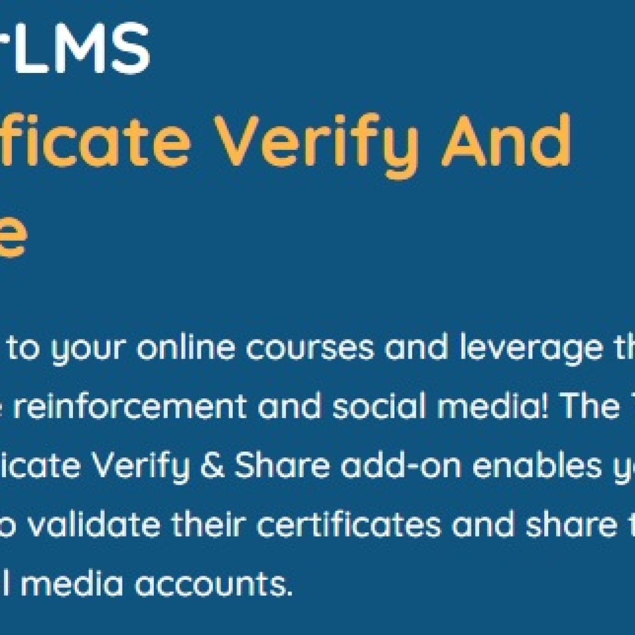 TutorLMS Certificate Verify And Share